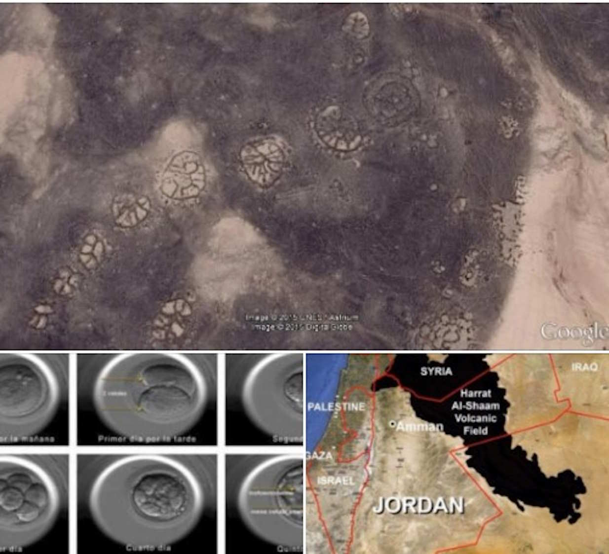 Imagen de los geoglifos del desierto de Jordania.
