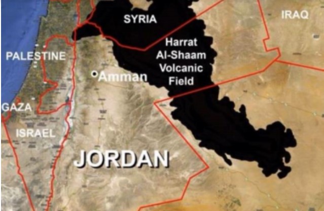 Imagen del Mapa del desierto de Jordania.